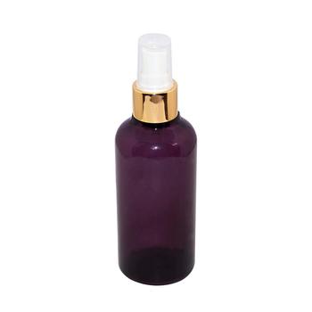 150ml 200ml purple Boston round shape PETG plastic cosmetic lotion spray bottle with mist sprayer and lid