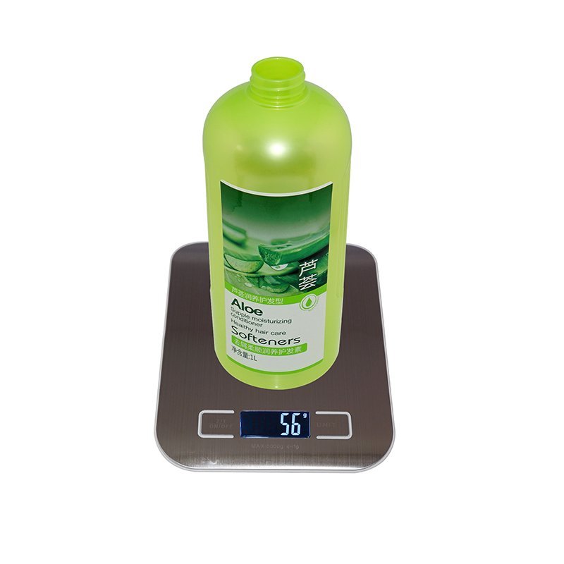 1100ml Plastic PET Semi-transparent Green Bottle With The Stickers and Lotion Pump For Shampoo Gel+CPPET0RSS056032113000004YM
