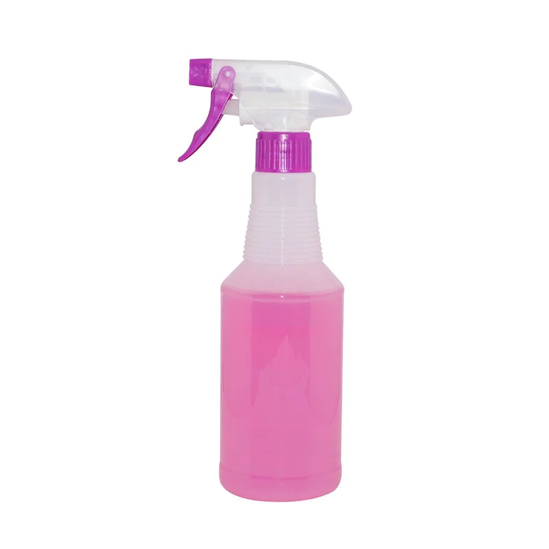 500ml Empty Round Semi-Transparent White Plastic PET Detergent Bottle With Trigger Sprayer+CPPET0RBT035028052300161XN