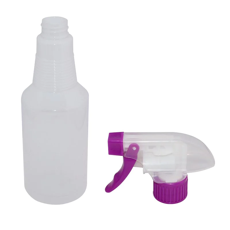 500ml Empty Round Semi-Transparent White Plastic PET Detergent Bottle With Trigger Sprayer+CPPET0RBT035028052300161XN
