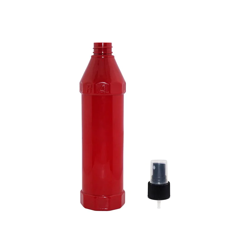 Red plastic PET engraving dispenser bottle with trigger  +CPPET0RSS042028053000141YM