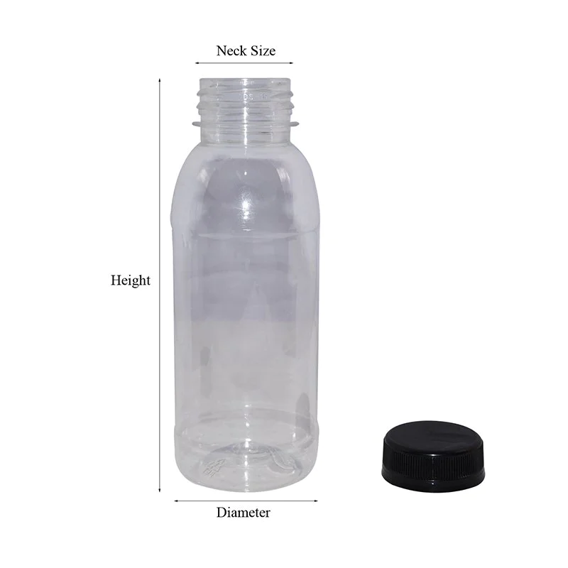 329ml round PET Juice bottle with tamper proof cap+CPPET0SQT024038032900046DS
