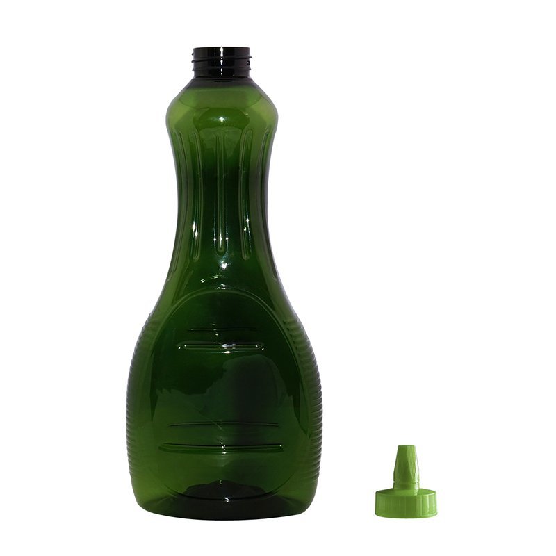 PET plastic juice bottle with long mouth cap for syrup+CPPET0SBT047032072700181FYD