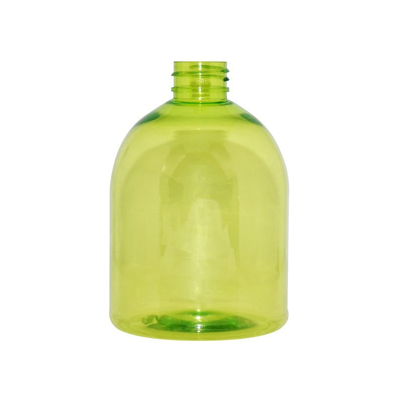 Maker 500ml Round Empty Semi-transparent Green Plastic PET Lotion Bottle With Lotion Pump+CPPET0RQT029028052400078YM Lotion bottle image5