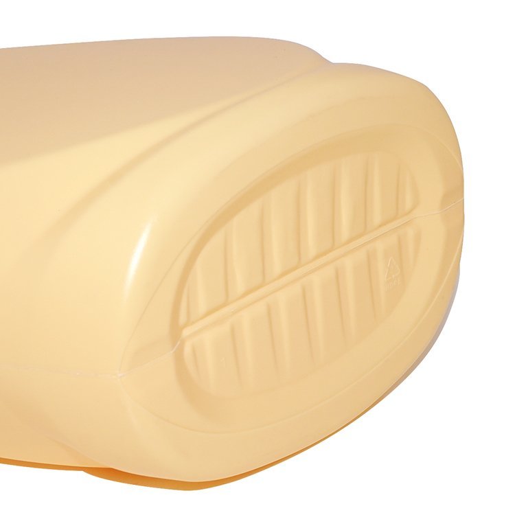 Factory price 2000ml light yellow PE plastic laundry bottle wholesale with screw cap