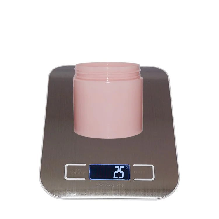 China manufacturer 150ml 200ml blak pink round PET plastic empty cosmetic cream jar mask jar wholesale