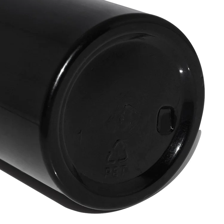 Factory wholesale 100ml cylinder black bottle PET plastic cosmetic pump sprayer bottle supplier for facial toner
