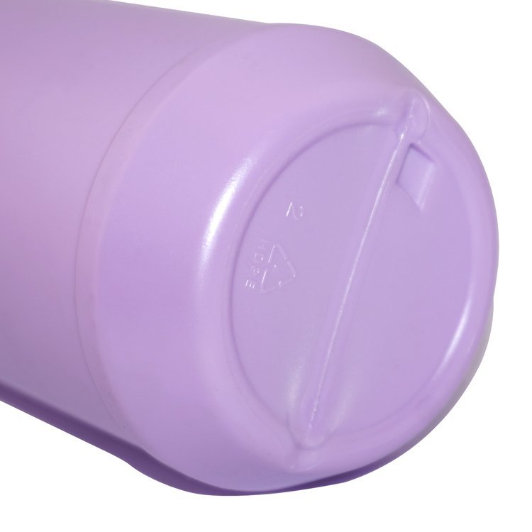 Empty 800ml purple round HDPE plastic dish washing detergent bottle with flip top cap for wholesale