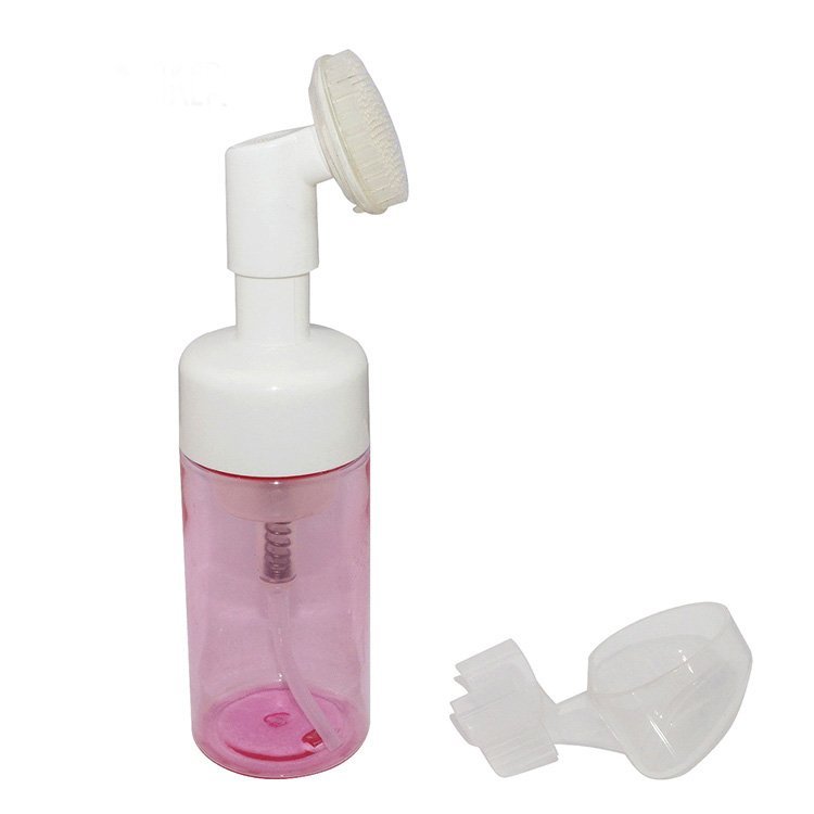 Hot selling clear 100ml 150ml cylinder semi transparent PET plastic cosmetic foam pump bottle manufacturer