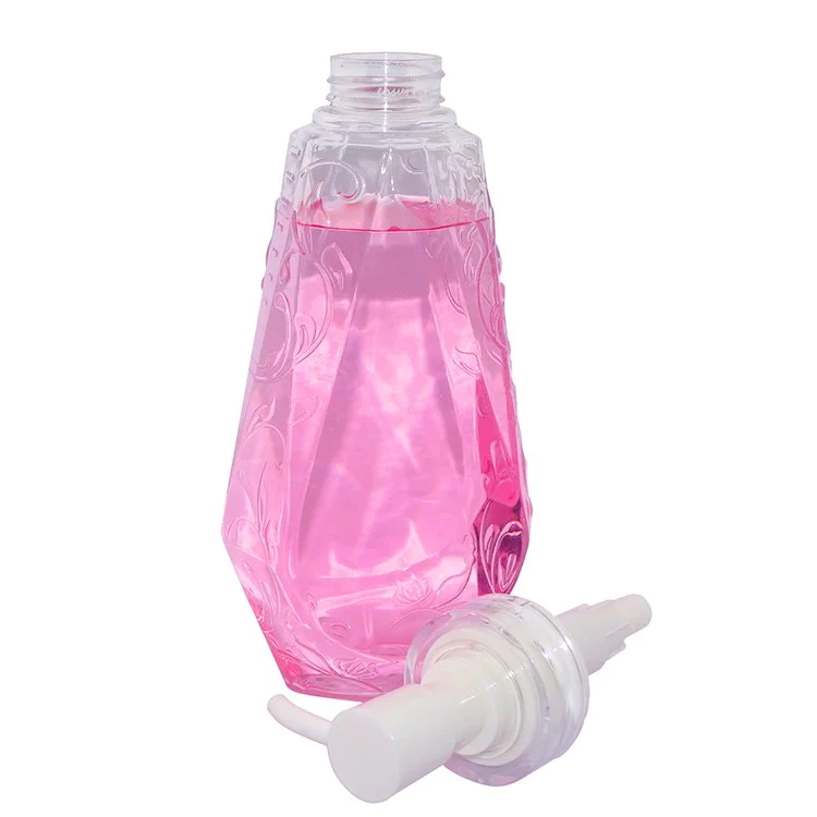 Factory Price 500ml Empty Clear Plastic Bottle for Shower Gel PET Bottle With Pump Dispenser