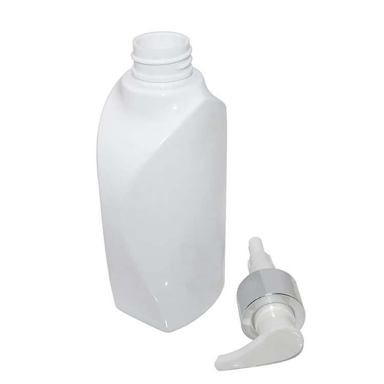 Factory wholesale white empty 300ml PET plastic cosmetic lotion bottle supplier with aluminum covered lotion pump