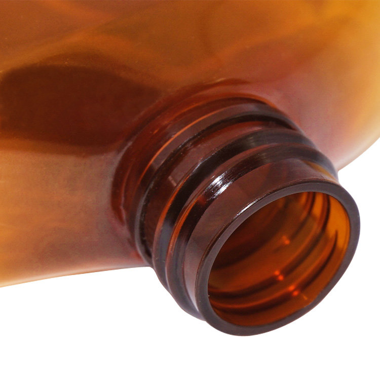 Factory wholesale new 100ml 200ml transparent amber flat PET plastic cosmetic shampoo bottle with flip top screw cap
