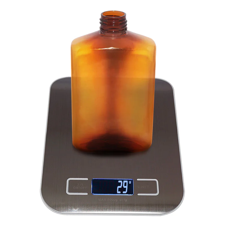 Factory wholesale new 100ml 200ml transparent amber flat PET plastic cosmetic shampoo bottle with flip top screw cap