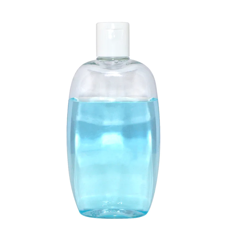 150ml wholesale empty clear flat shape cosmetic PET plastic baby kids shampoo bottle with flip top cap