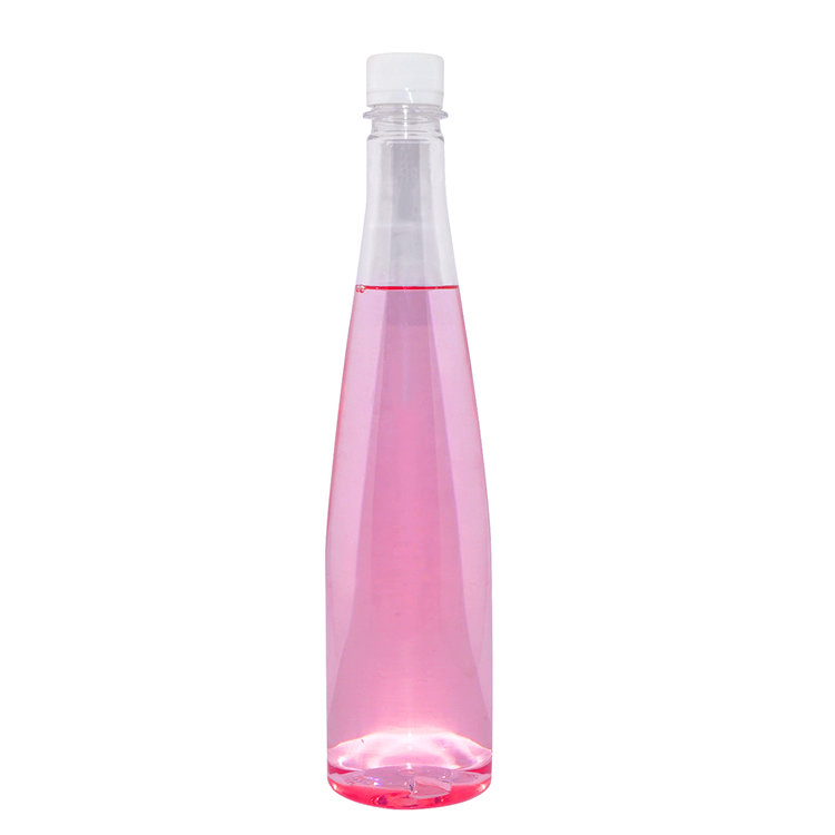 Factory supplier BPA free 600ml empty round clear PET plastic beverage mineral water bottle with tamper proof cap