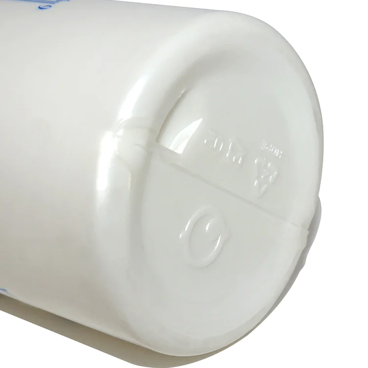 New design empty 300ml white cylinder shaped PE plastic hair care packaging bottle supply with disc cap for shampoo