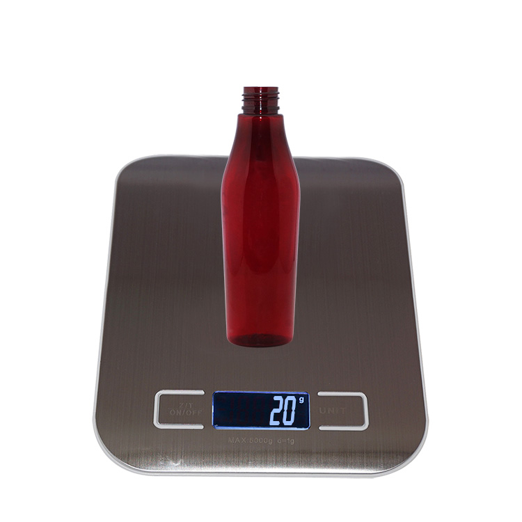 New design 150ml empty half round shape red PET plastic cosmetic spray bottle with mist sprayer