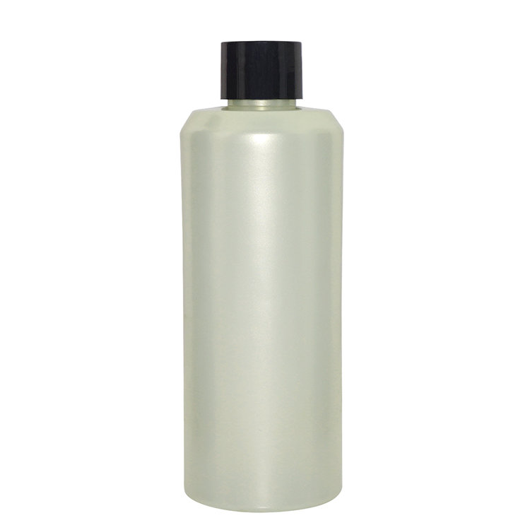 Hot selling empty 200ml custom color cylinder shape plastic PET cosmetic body lotion bottle with screw cap