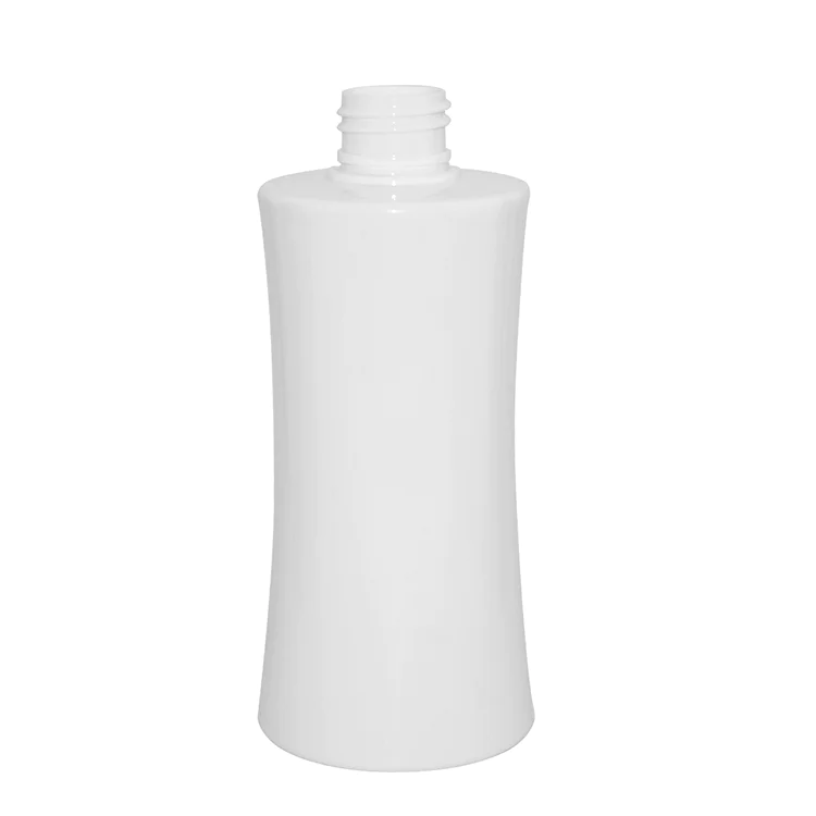 Hot selling wholesale 250ml white special round PET plastic lotion bottle with pump