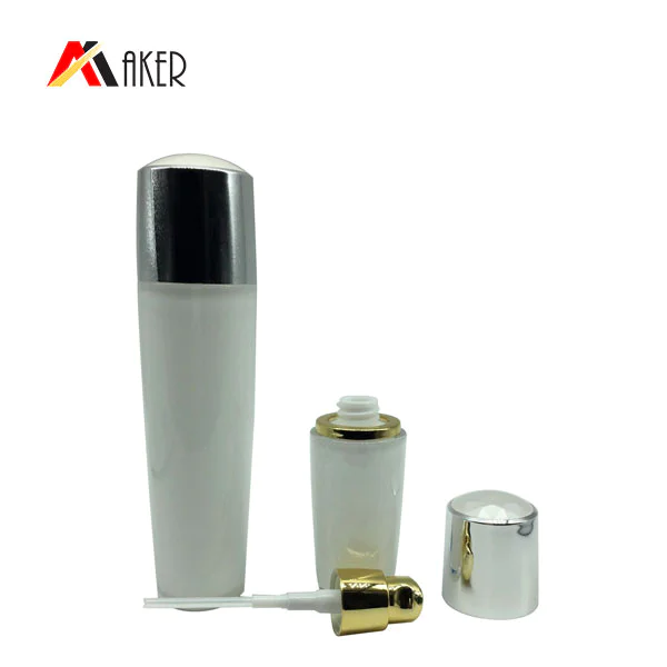 100ml plating luxury cosmetic acrylic bottle with airless pump