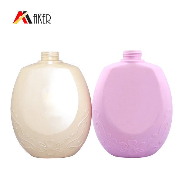 1 Liter PE Plastic bottles factory price empty special shape purple Shampoo Bottle 1000ml
