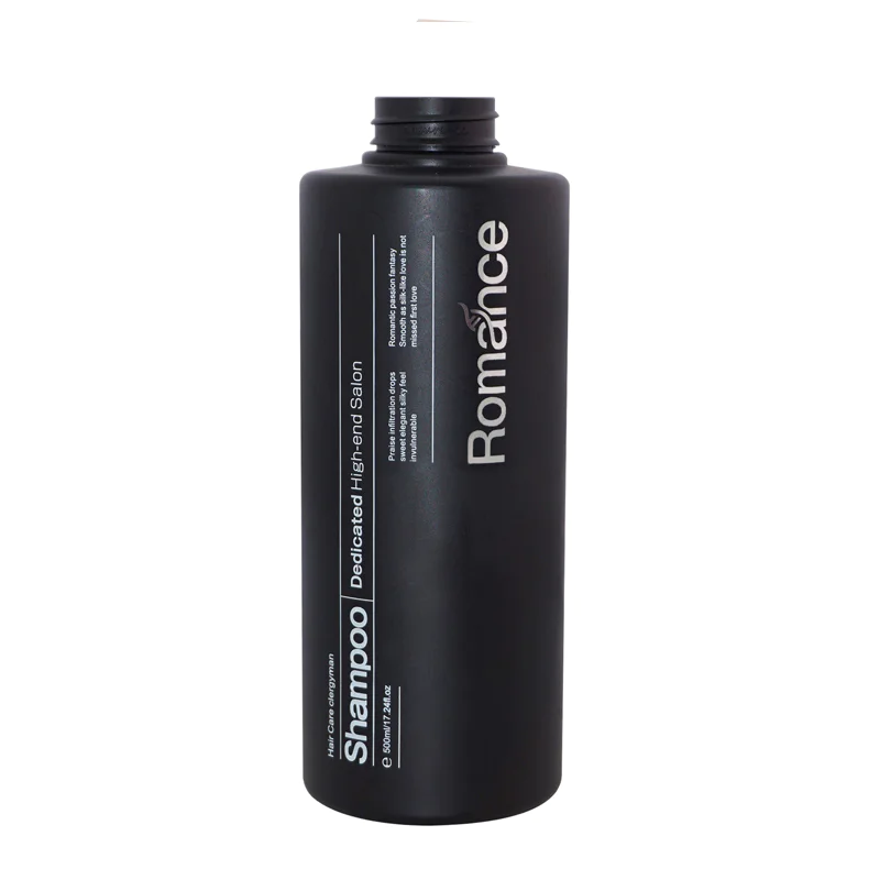 500ml black pet plastic bottle hot selling cylinder empry shampoo plastic bottle with lotion