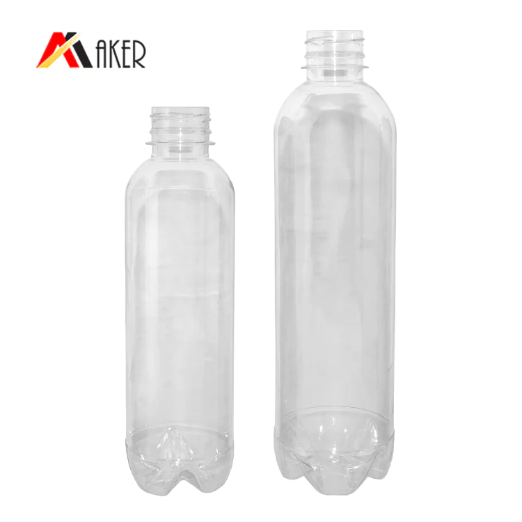 Empty wholesale PET water bottle new 350ml 550ml plastic mineral water drinking bottle with tamper proof cap