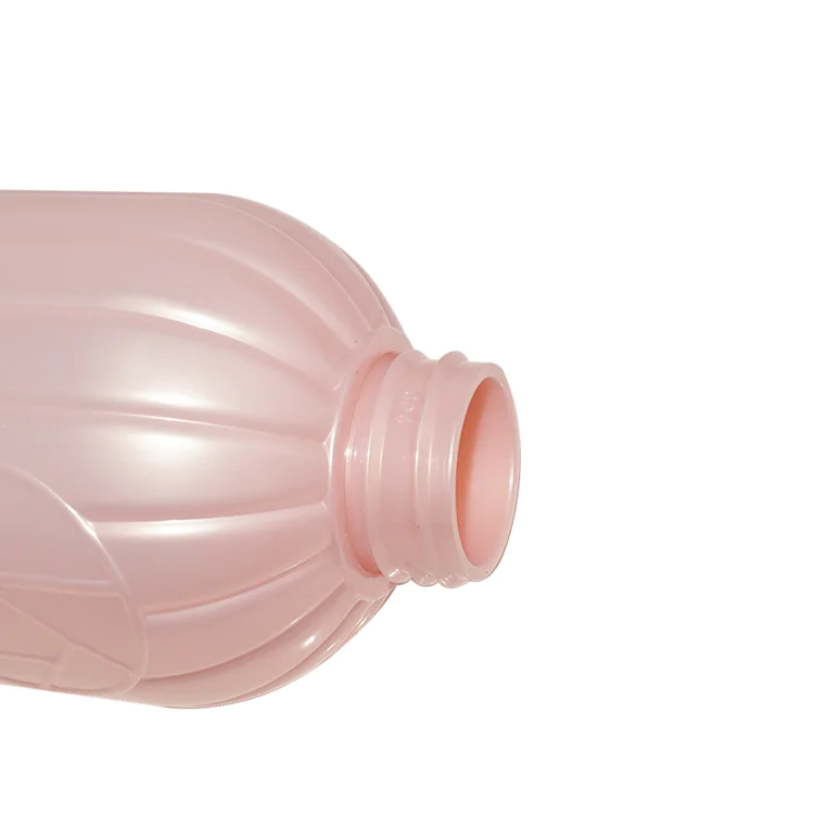 China supplier new sample pink color 600ml Boston round PET plastic lotion pump shampoo bottle wholesale price