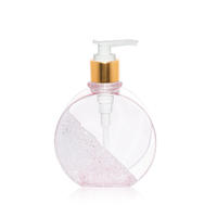 China suppliers empty luxury unique shape 250ml clear PETG plastic body lotion bottle for skin care cream with lotion pump