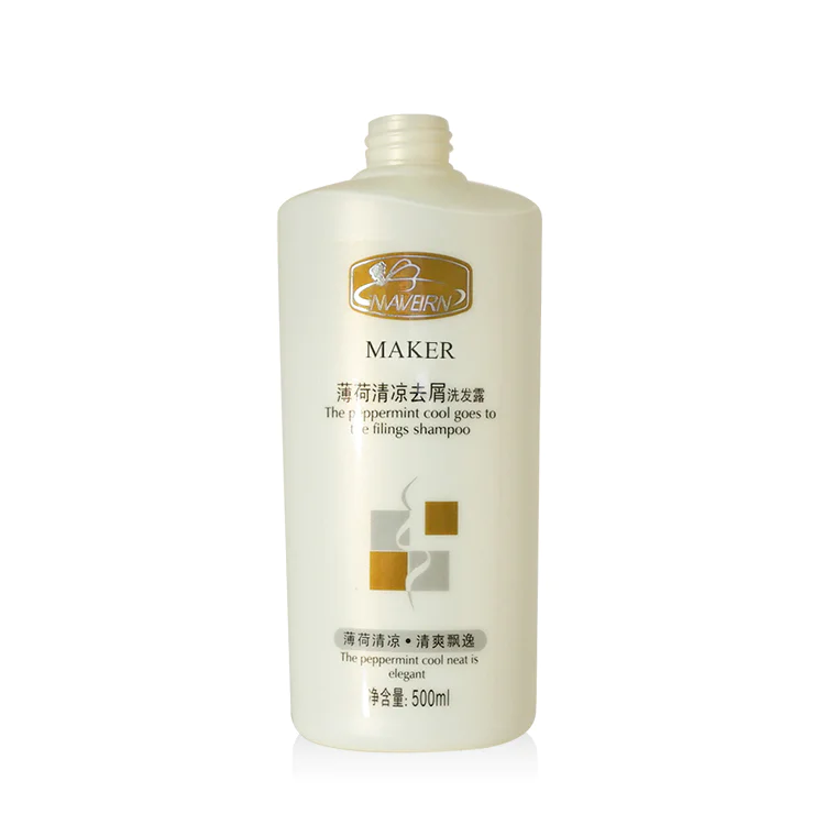 China factory price new arrival unique shape 300ml 550ml white PE plastic shampoo packaging bottle with lotion pump