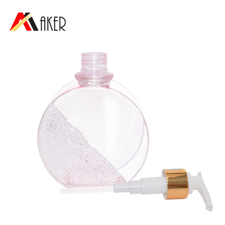 China suppliers unique shape luxury PETG body lotion bottle empty 250ml clear plastic lotion bottle for skin care cream with pump
