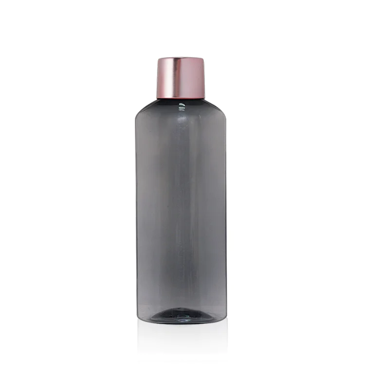New arrival 100ml cosmetic cream bottle semi-transparent black PET plastic lotion bottle with screw cap