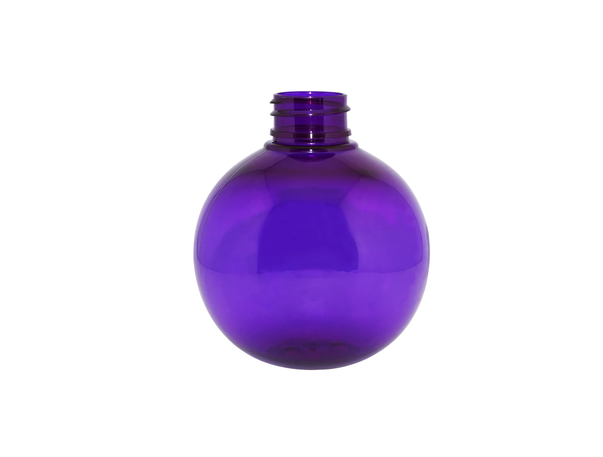 Wholesale price 250ml plastic lotion bottle semi-transparent purple ball shaped PET plastic cream packaging