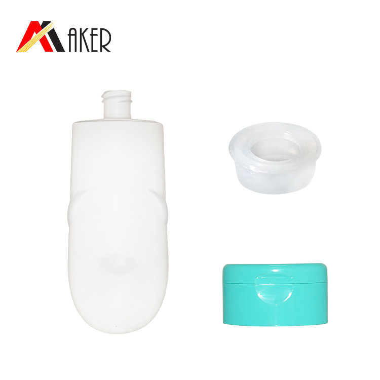 130ml empty PE plastic lotion bottle new unique design oval white cosmetic sunscreen lotion bottle with flip top cap