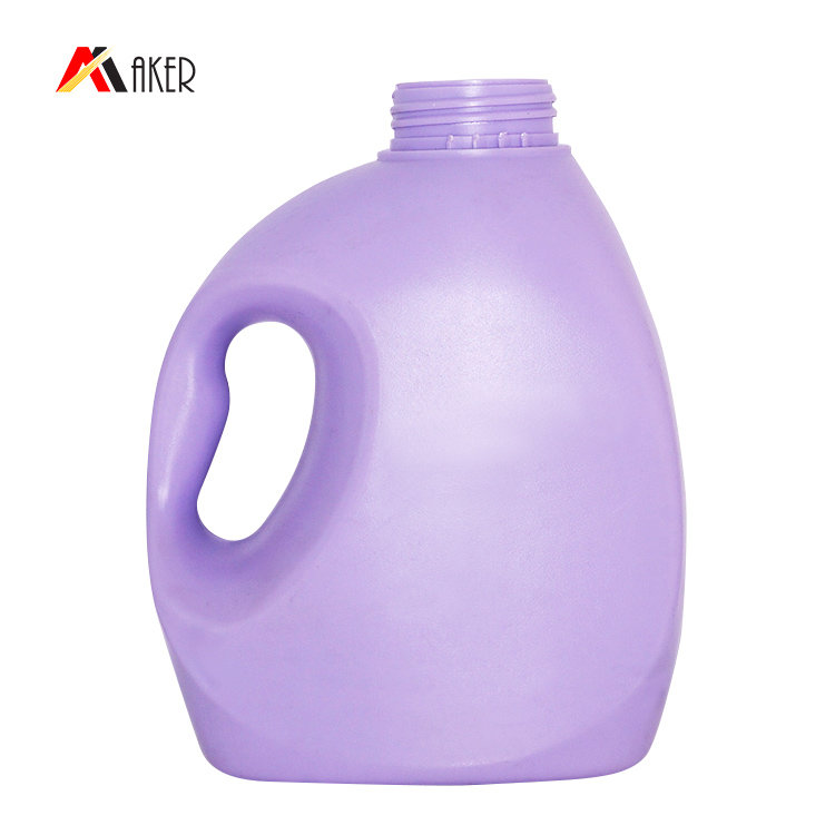 Wholesale price 1000ml 1300ml purple PE plastic liquid laundry detergent bottle with screw cap and handle