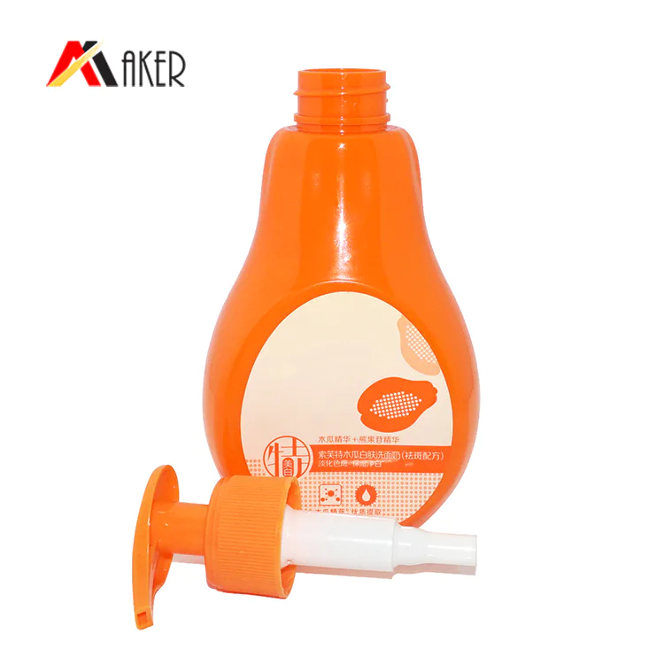 Factory wholesale customization 300ml special shape PET plastic shampoo bottle supplier with lotion pump