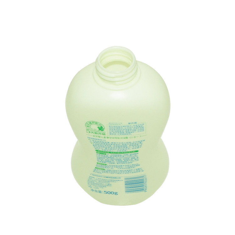 Empty 500ml PE shampoo bottle newest light green unique shape plastic baby shampoo bottle with lotion pump